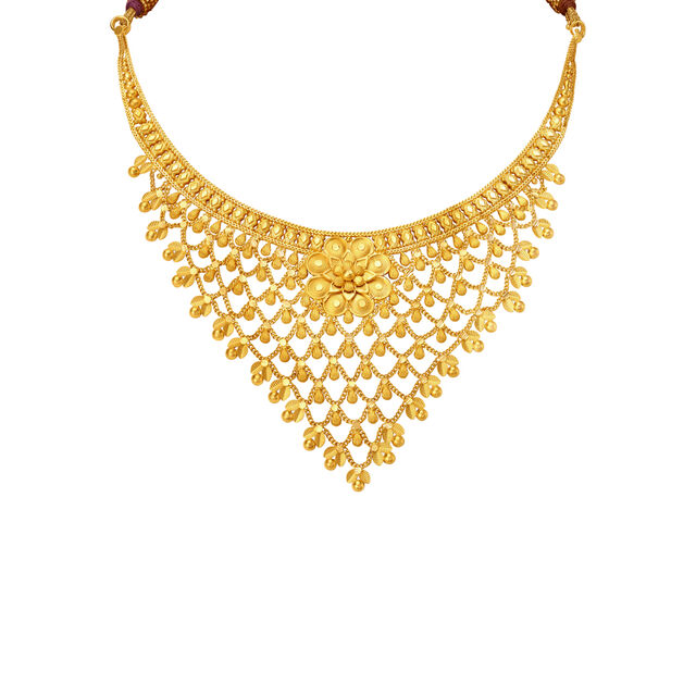 Mesmerising Floral Gold Necklace Set 2