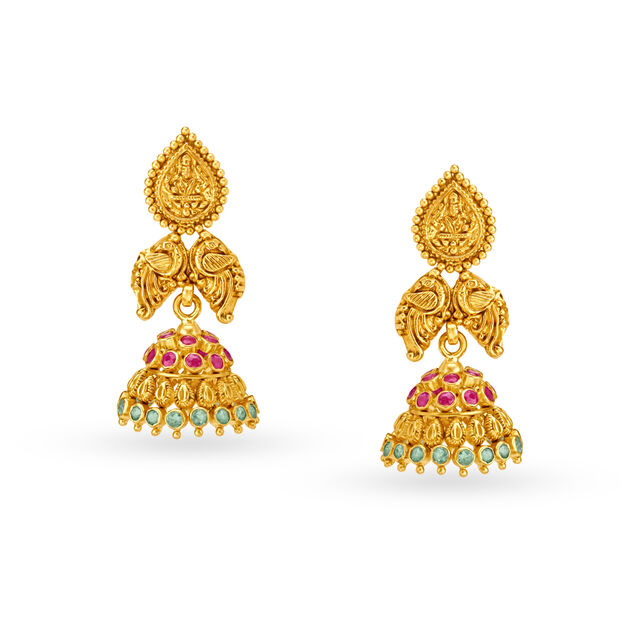 Divine Emerald And Ruby Gold Necklace Set 3