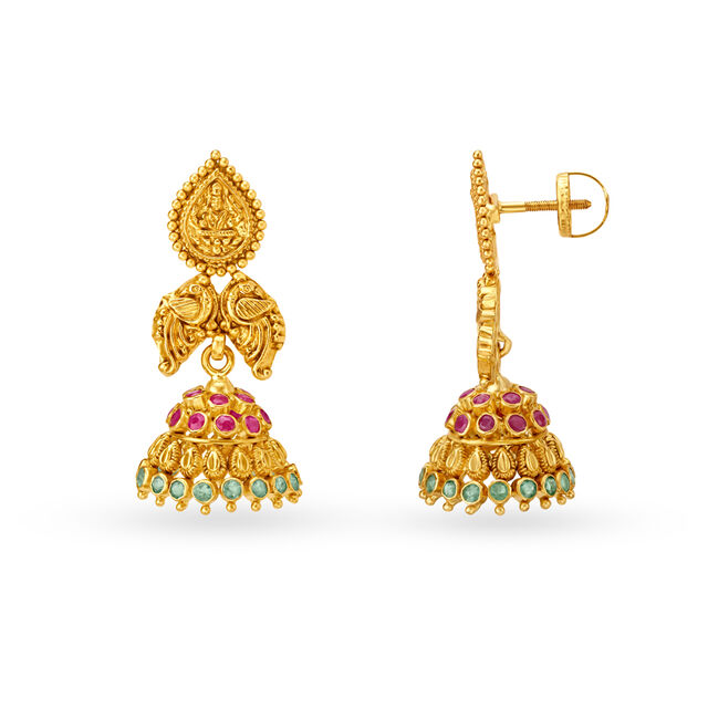 Divine Emerald And Ruby Gold Necklace Set 4