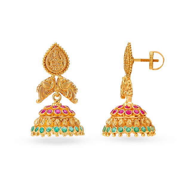 Tanishq Yellow Gold Stud Earrings 22K for Women 2