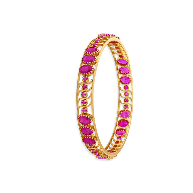 Dazzling Ruby Gold Bangle 2