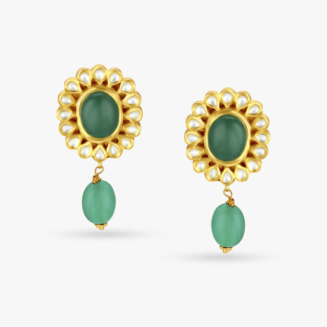 Splendid Kundan Drop Earrings,,hi-res 