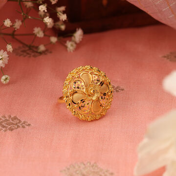 Resplendent Floral Majesty Finger Ring