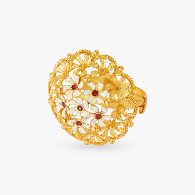 Gorgeous Floral Finger Ring 4