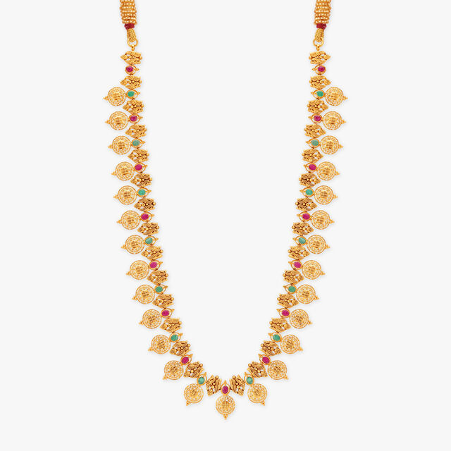 Traditional Laxmi-Figure Gold Haaram 