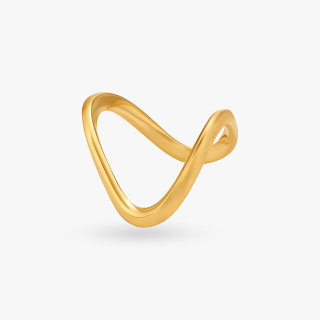 Sleek Vanki Gold Finger Ring 2