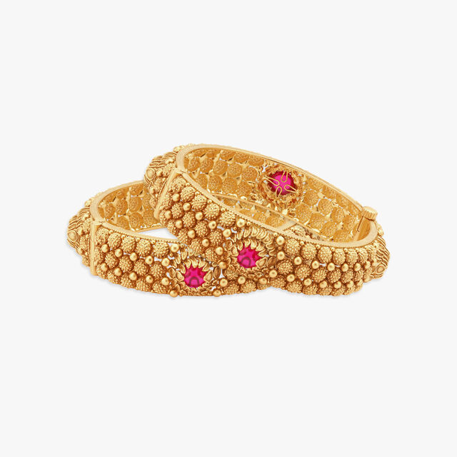 Splendid Gold Zardozi Bangle 2