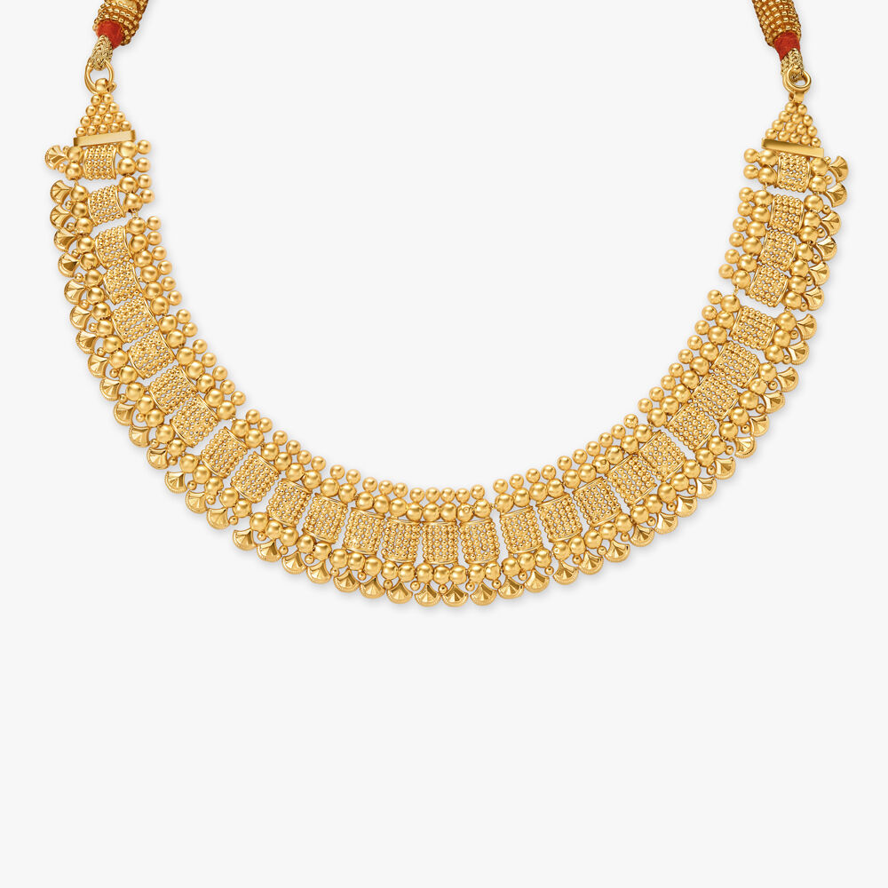 Tanishq heavy gold necklace set designs with price sales