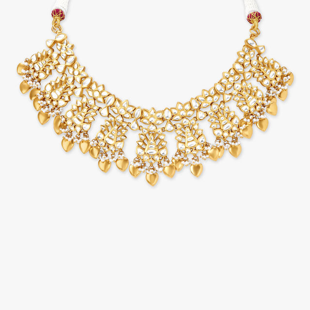 Kundan Cascading Hearts Necklace Set 3
