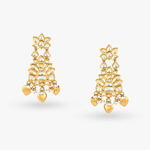 Kundan Cascading Hearts Necklace Set 4