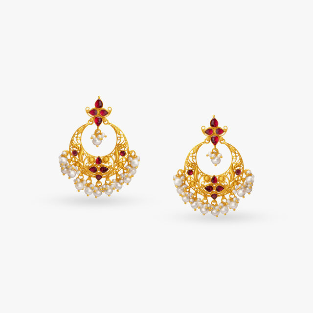 Tanishq 22 Karat Gold Earrings for Women 