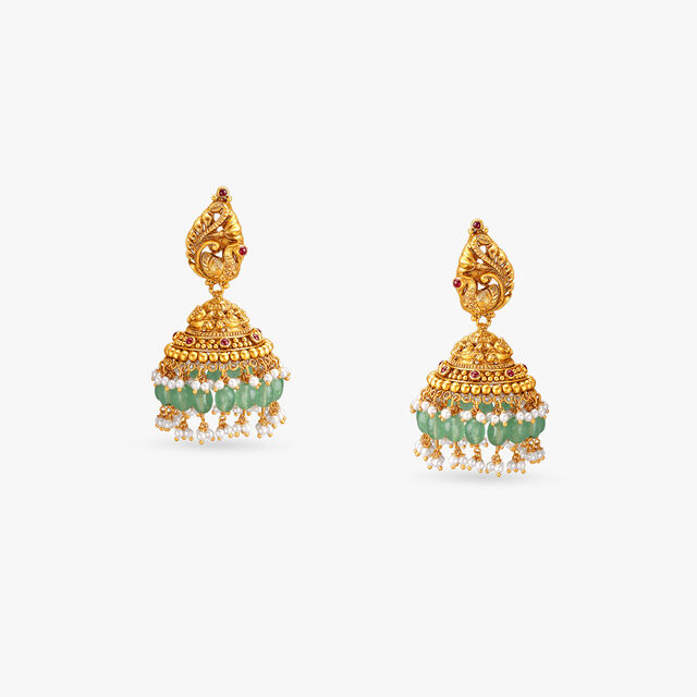 Tanishq 22 Karat Gold Earrings for Women 