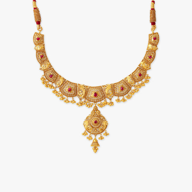 Tanishq 22 Karat Gold Necklace Set for Women 2
