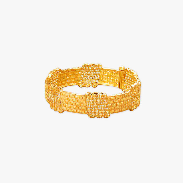 Chic Mesh Gold Bangles