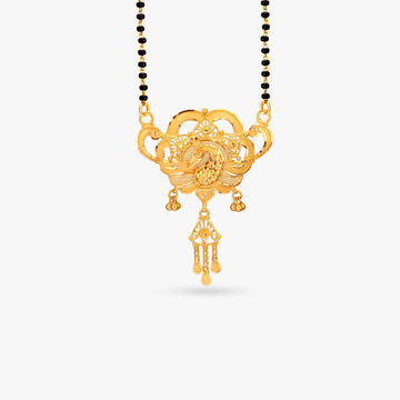 Peacock Tranquillity Gold Pendant