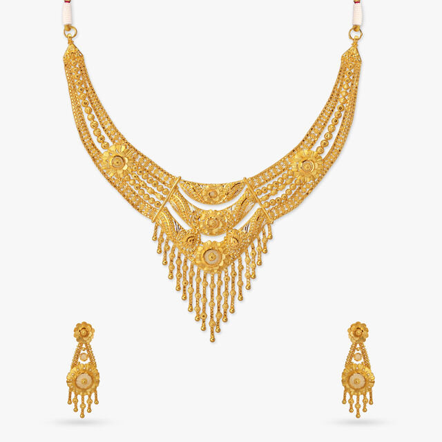 Timeless Grace Gold Necklace Set 