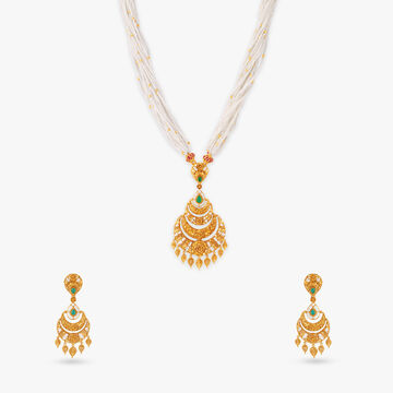 Moonlit Glimmers Pendant and Earrings Set