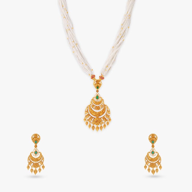 Moonlit Glimmers Pendant and Earrings Set 