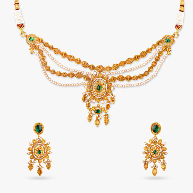Golden Splendor Necklace Set 