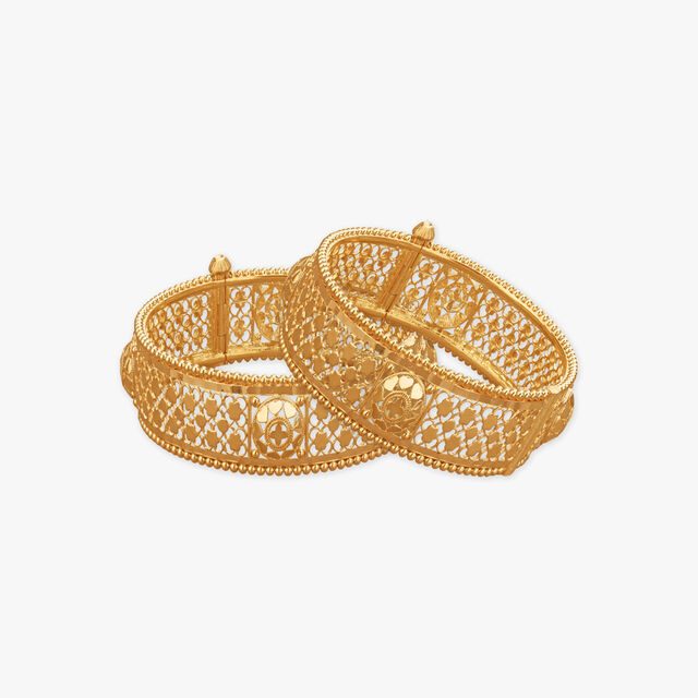 Regal Filigree Gold Bangles