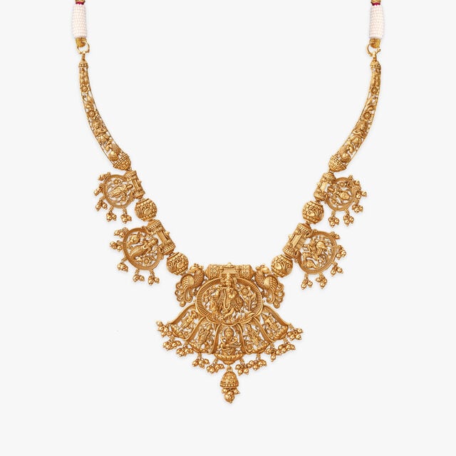 Divine Krishna Gold Necklace Set 2