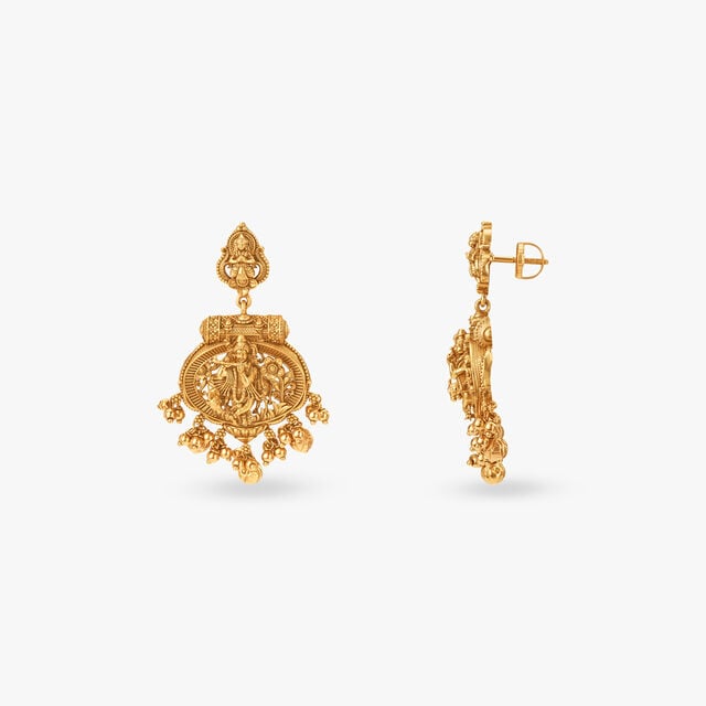 Divine Krishna Gold Necklace Set 4