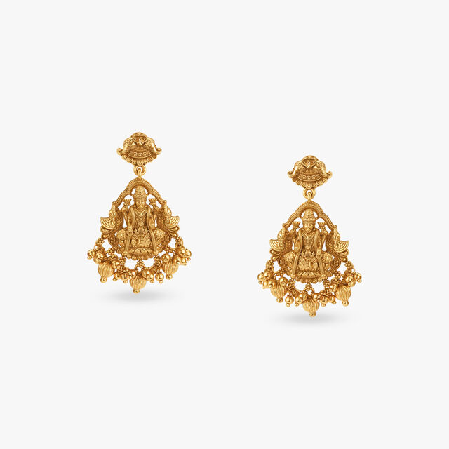Radiant Lakshmi Gold Necklace Set 3