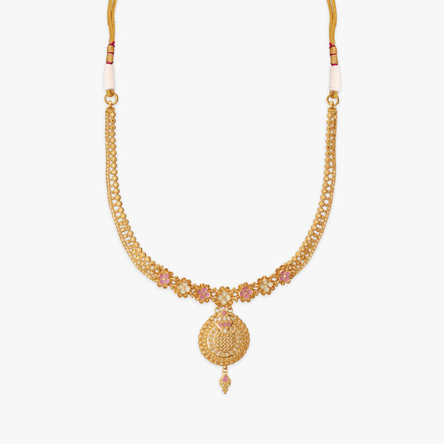 Enchanted Bloom Gold Necklace Set 2