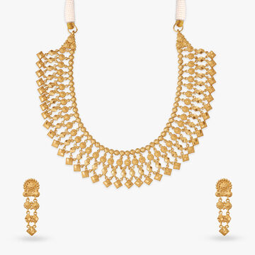 Regal Weave Gold Necklace Set