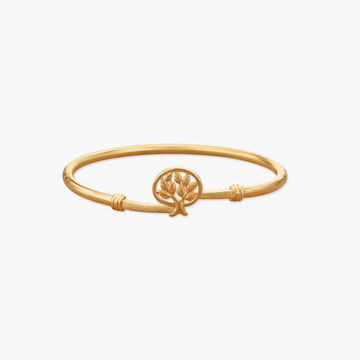 Elegant Tree Gold Bangle