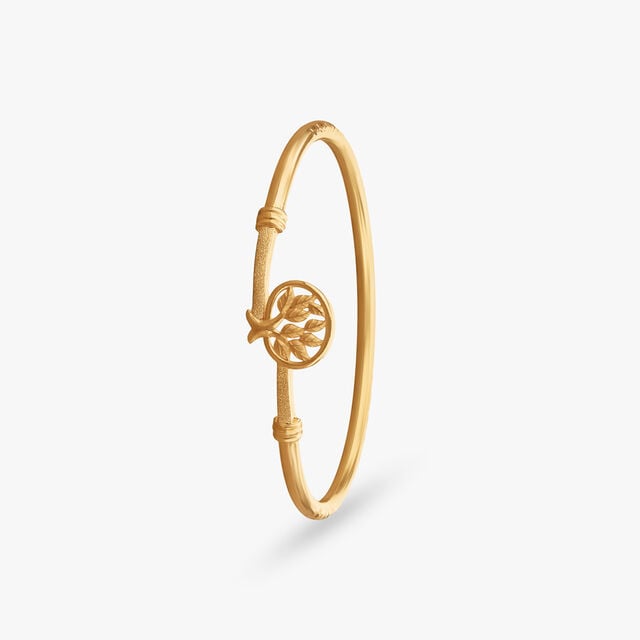 Elegant Tree Gold Bangle 2