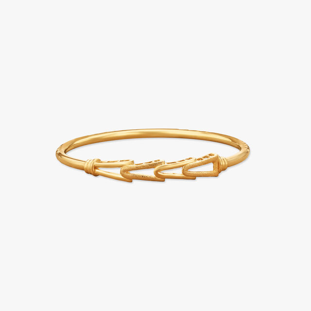 Modern Arches Gold Bangle 