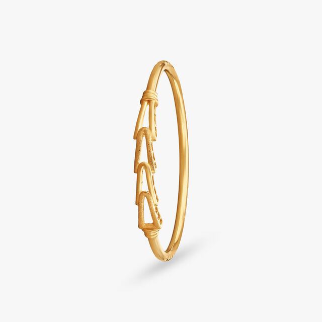 Modern Arches Gold Bangle 2