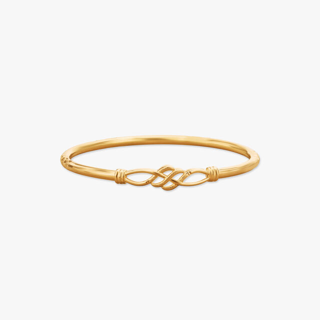 Infinity Twist Gold Bangle 
