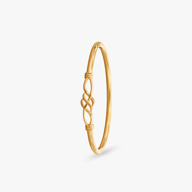 Infinity Twist Gold Bangle 2
