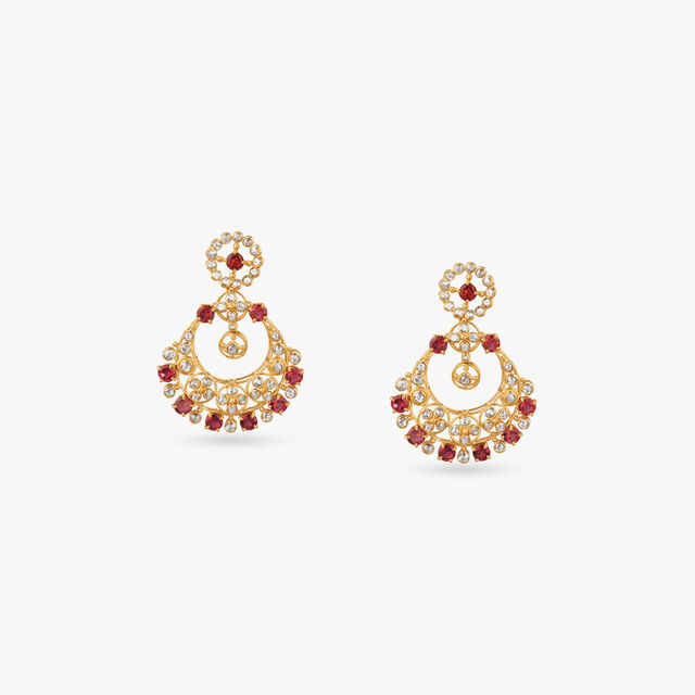 Chandbali Crescent Tourmaline & Diamond Chakkri Necklace Set 4