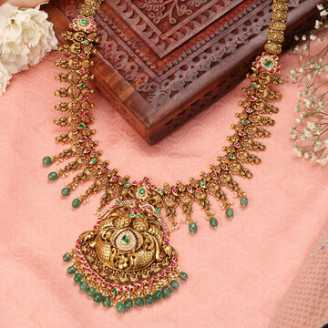 Enthralling Peacock Gold Haaram