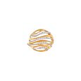Mia by Tanishq 18KT Yellow Gold Diamond Finger Ring with Circular Design,,hi-res 