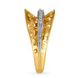 Mia by Tanishq 18KT Yellow And White Gold Finger Ring with Stylized Rectangular Design,,hi-res 3