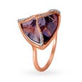 Mia Colours At Work by Tanishq 18KT Rose Gold Diamond And Quartz Finger Ring with Triangular Design,,hi-res 