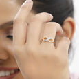 18KT Yellow Gold Infinity Diamond Finger Ring 3