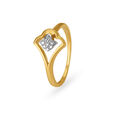 Mia by Tanishq Friends of Bride 18KT Yellow Gold Diamond Finger Ring with Openwork And Tulip Design,,hi-res 