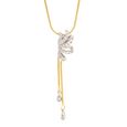 Mia by Tanishq 18KT Yellow And White Gold Diamond Necklace with Floral Pendant,,hi-res 