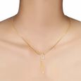 Mia by Tanishq 18KT Yellow And White Gold Diamond Necklace with Floral Pendant,,hi-res 3