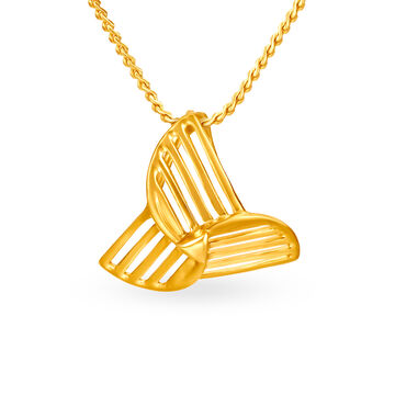 18KT Yellow Gold Lighter Side Of Work Pendant