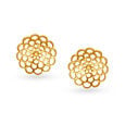 Mia by Tanishq 18KT Yellow Gold Stud Earrings with Floral Design,,hi-res 