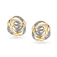 Mia by Tanishq 18KT Yellow Gold Diamond Stud Earrings with Open Floral Design,,hi-res 
