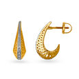 Mia by Tanishq 18KT Yellow Gold Diamond Stud Earrings with Stylised Teardrop Design And Openwork,,hi-res 2