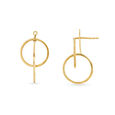 Mia Glintz by Tanishq 18KT Yellow Gold Drop Earrings 2