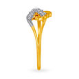 Mia by Tanishq 18KT Yellow Gold Diamond Finger Ring with Teardrop Design,,hi-res 3
